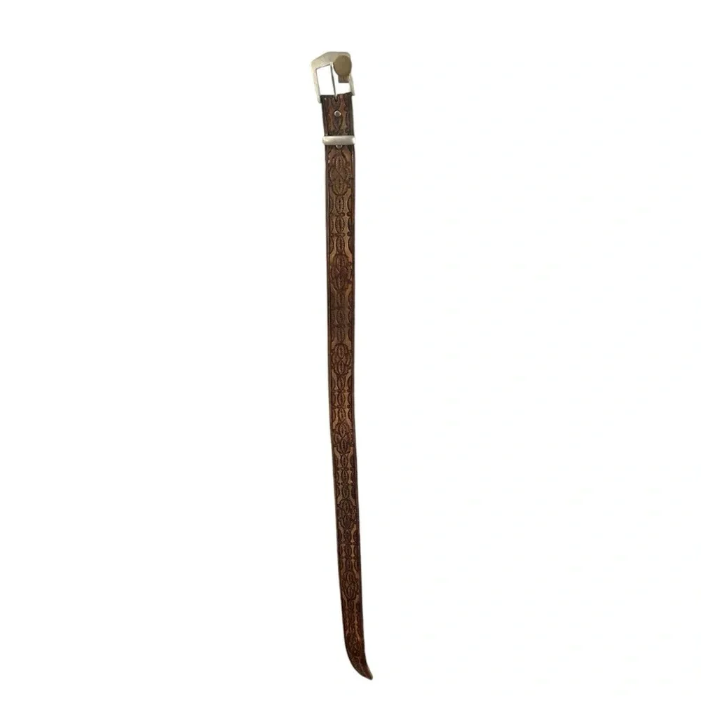Vintage Western Tooled Leather Belt